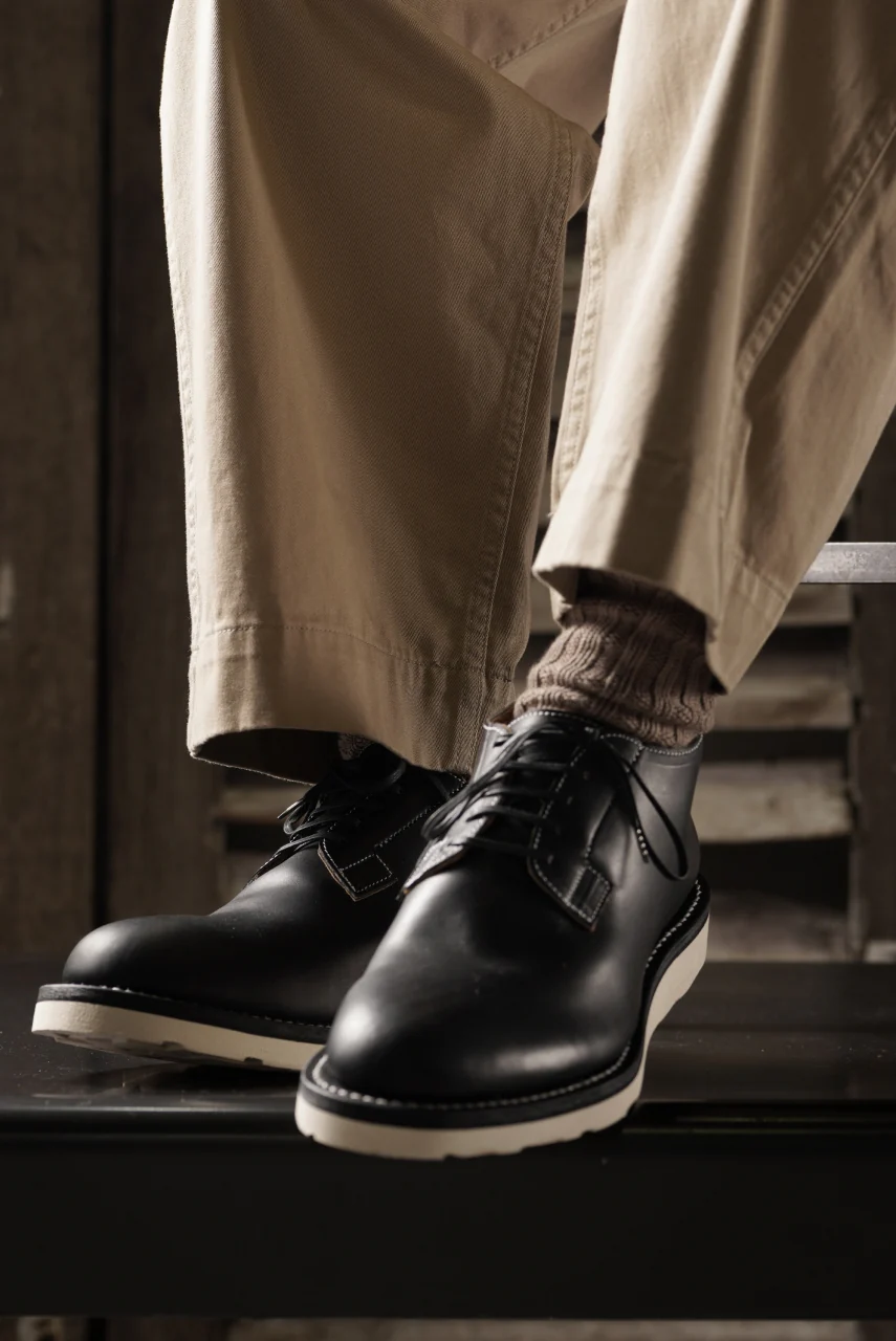 Portaille x N/07 exclusive POSTMAN SHOES / GUIDI FIORE (BLACK x WHITE) - Image 27