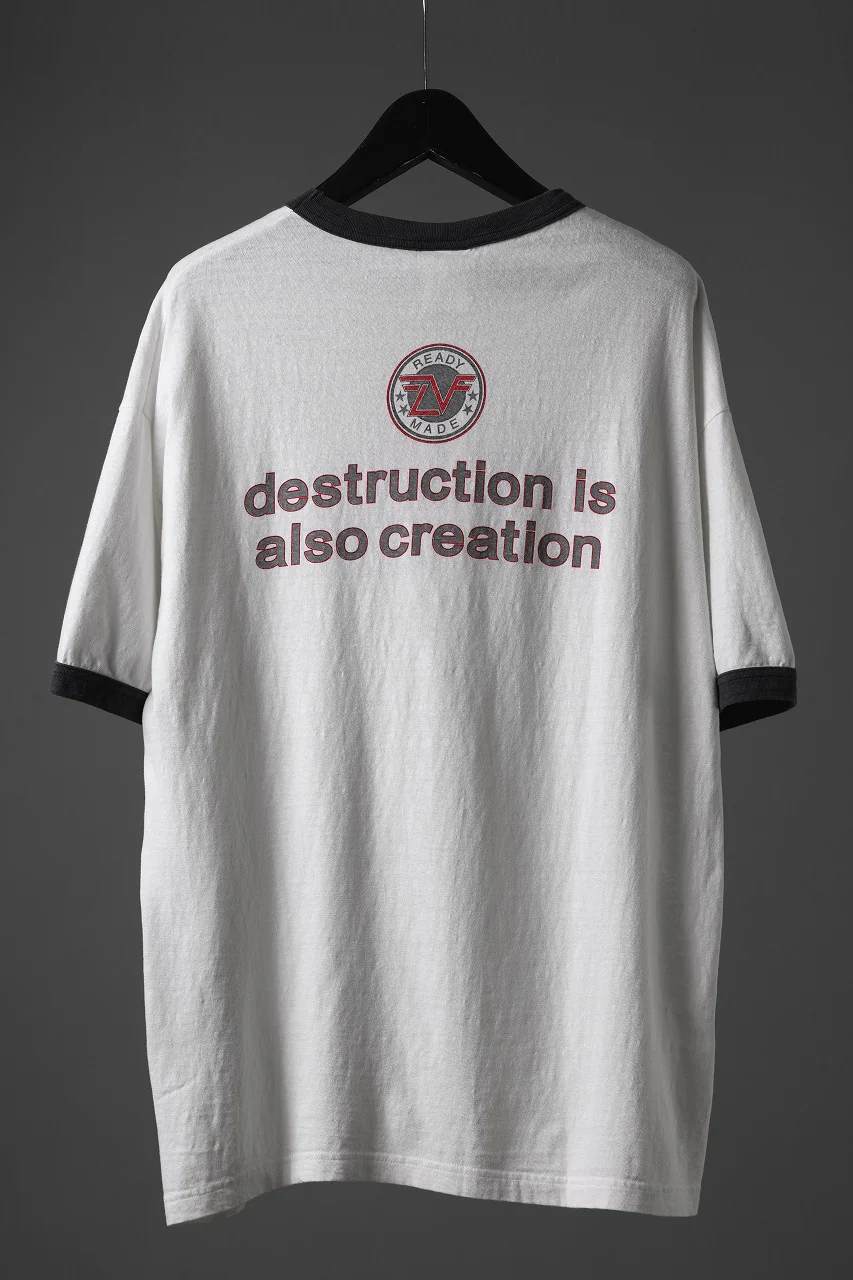 READYMADE S/S RINGER T-SHIRT (WHITE) - Image 7