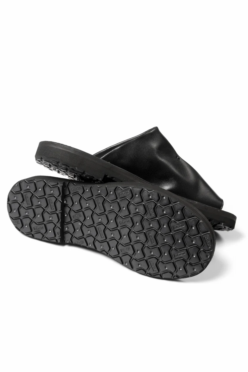 sus-sous basting sandals / Smooth Cow Leather (BLACK) - Image 8