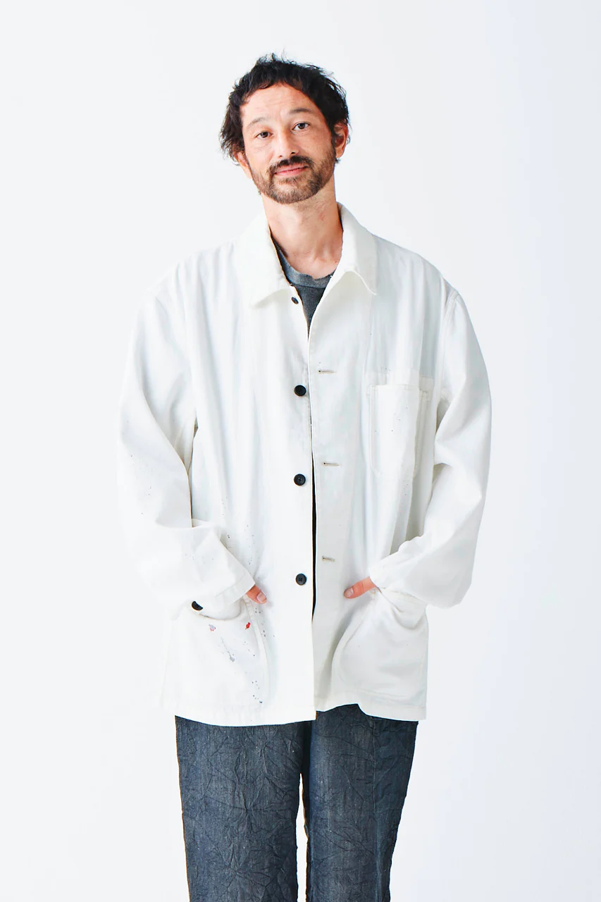 sus-sous cover-all / 10oz DENIM (WHITE) - Image 13