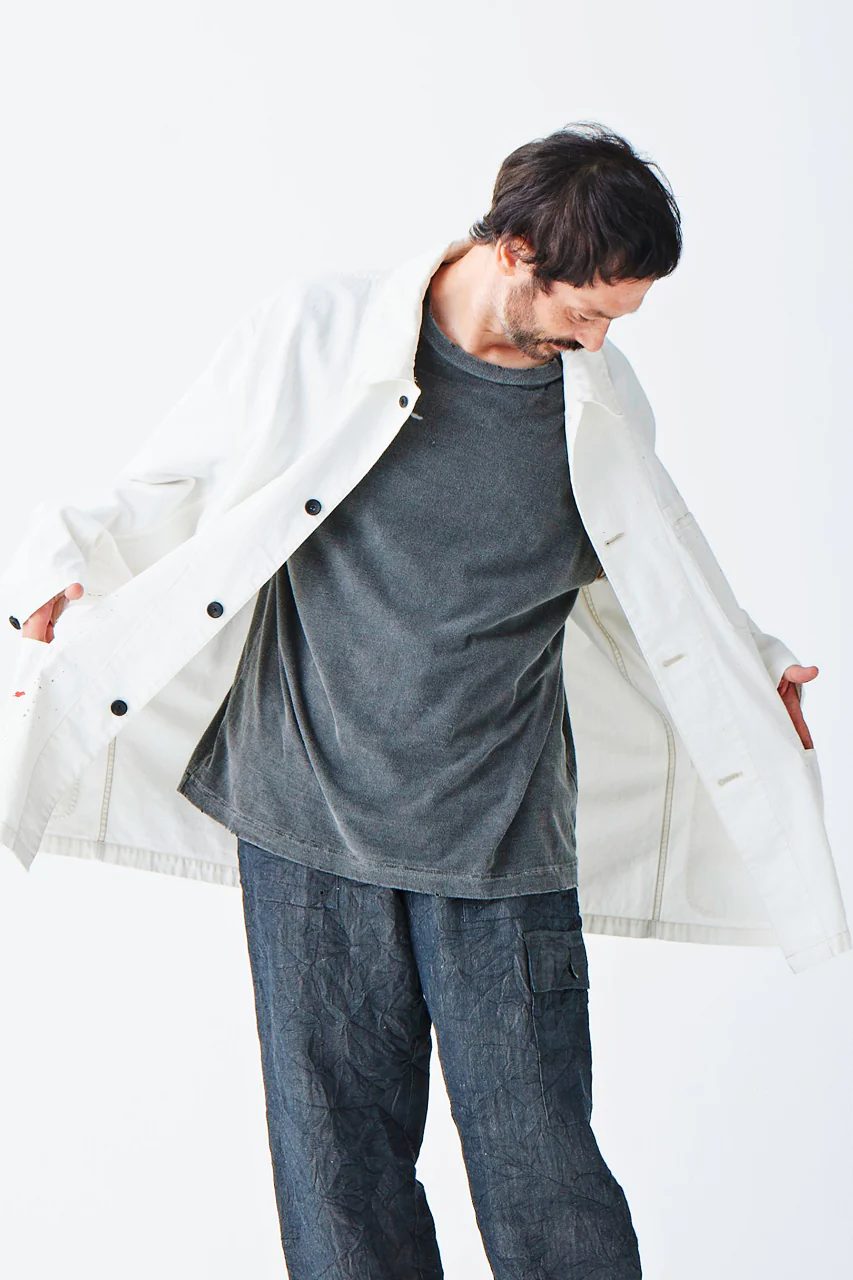 sus-sous cover-all / 10oz DENIM (WHITE) - Image 14