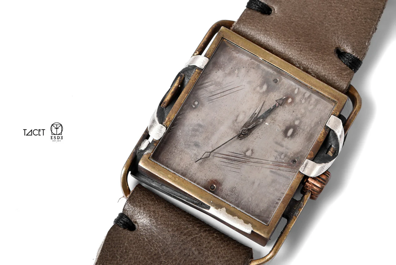 TACET x ESDE - Pyramid watch in brass with Black Diamond (Automatic) - Image 41