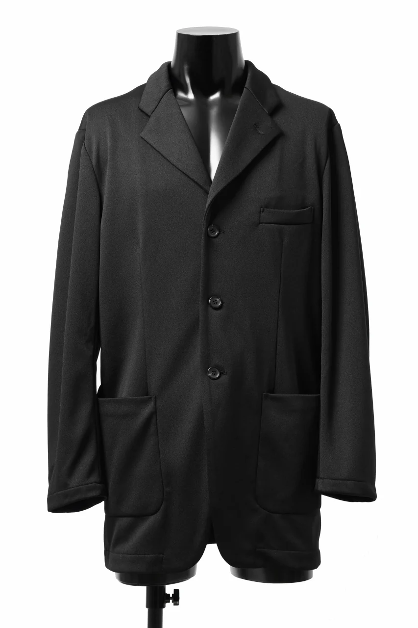 vital x DEFORMATER.® exclusive [SET-UP] TAILORED JACKET & WIDE TAPERED PANTS / GAUDI SMOOTH JERSEY (BLACK) - Image 13