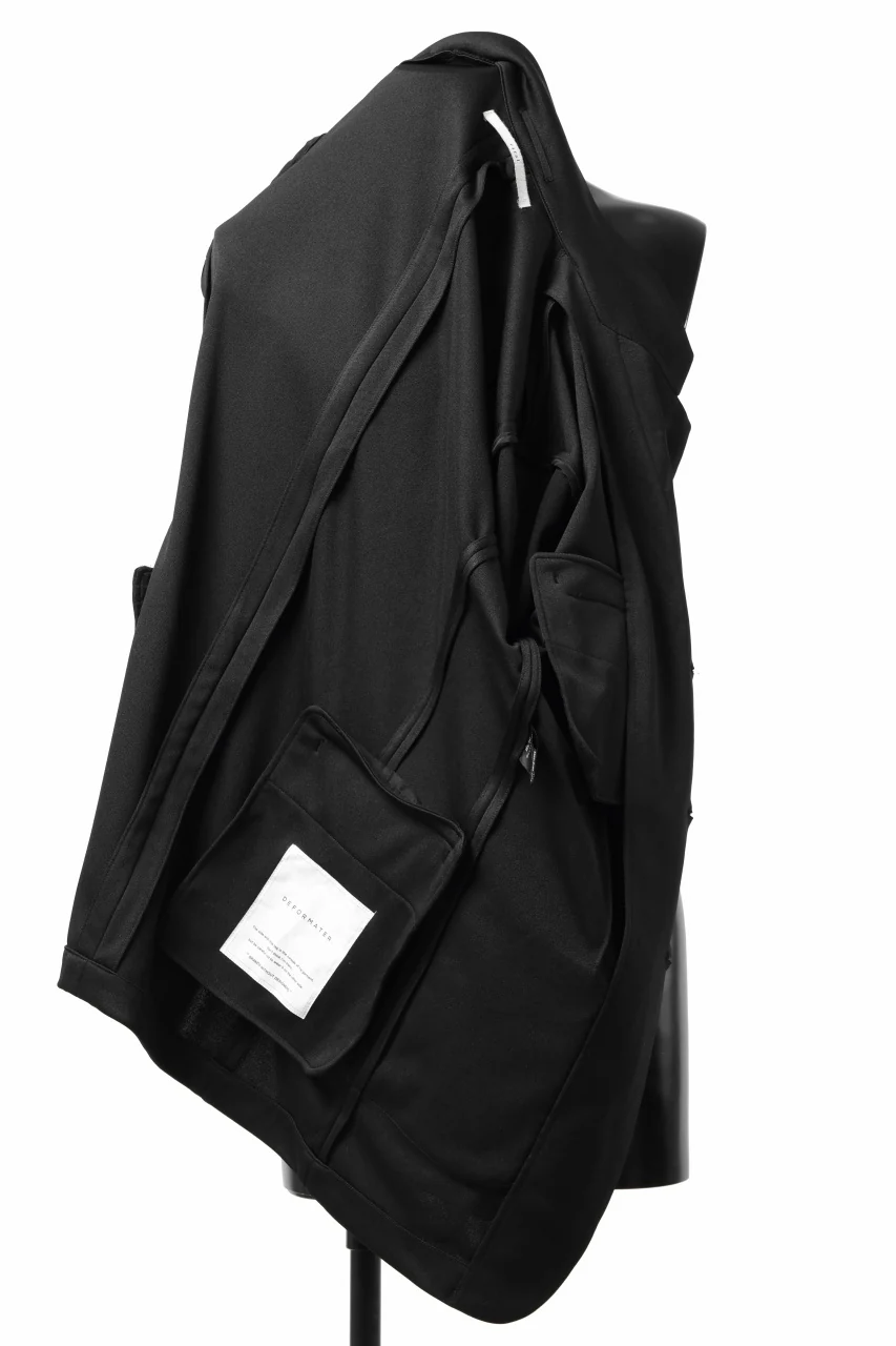 vital x DEFORMATER.® exclusive [SET-UP] TAILORED JACKET & WIDE TAPERED PANTS / GAUDI SMOOTH JERSEY (BLACK) - Image 20