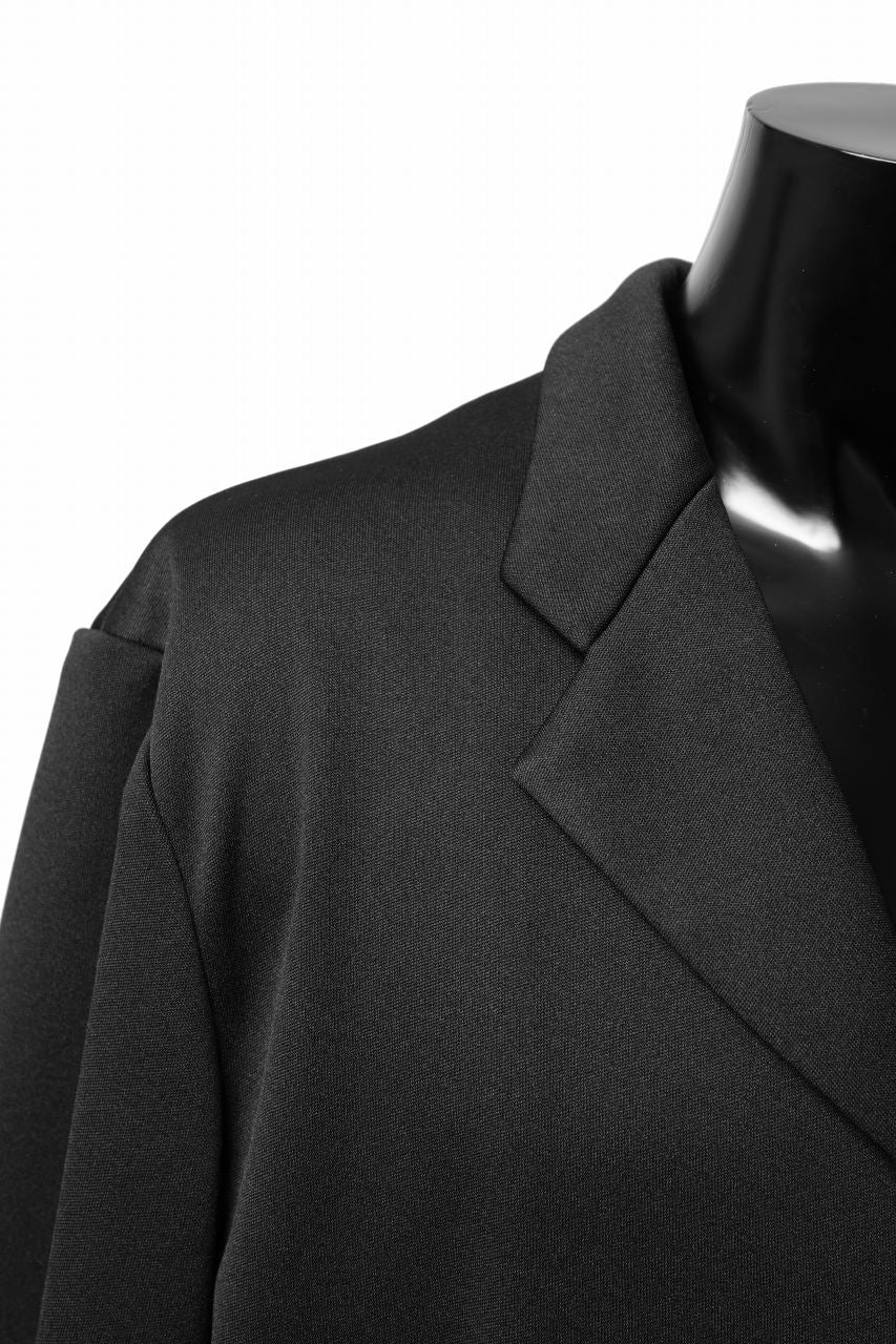 vital x DEFORMATER.® exclusive [SET-UP] TAILORED JACKET & WIDE TAPERED PANTS / GAUDI SMOOTH JERSEY (BLACK) - Image 25