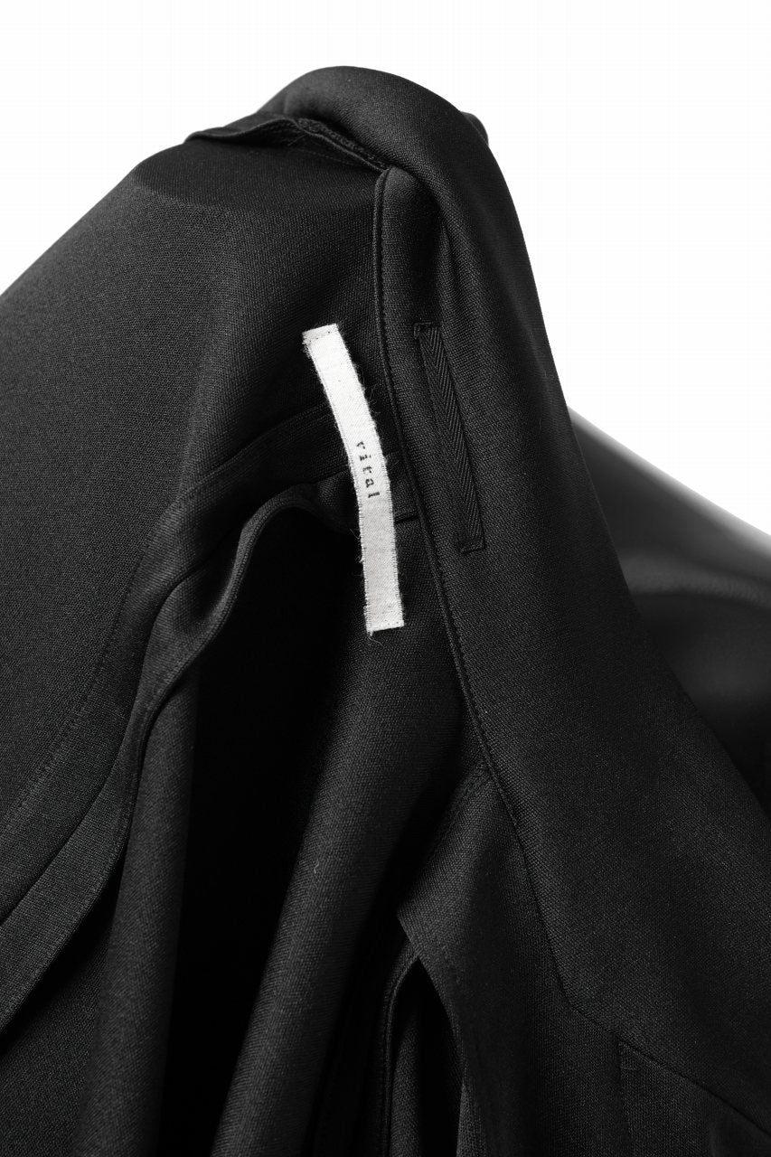 vital x DEFORMATER.® exclusive [SET-UP] TAILORED JACKET & WIDE TAPERED PANTS / GAUDI SMOOTH JERSEY (BLACK) - Image 29