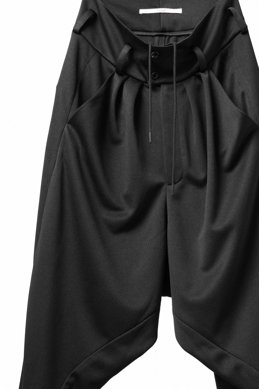 vital x DEFORMATER.® exclusive [SET-UP] TAILORED JACKET & WIDE TAPERED PANTS / GAUDI SMOOTH JERSEY (BLACK) - Image 36