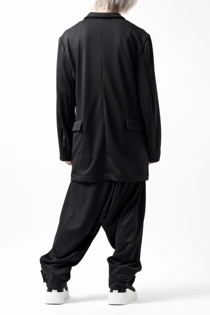 vital x DEFORMATER.® exclusive [SET-UP] TAILORED JACKET & WIDE TAPERED PANTS / GAUDI SMOOTH JERSEY (BLACK) - Image 4