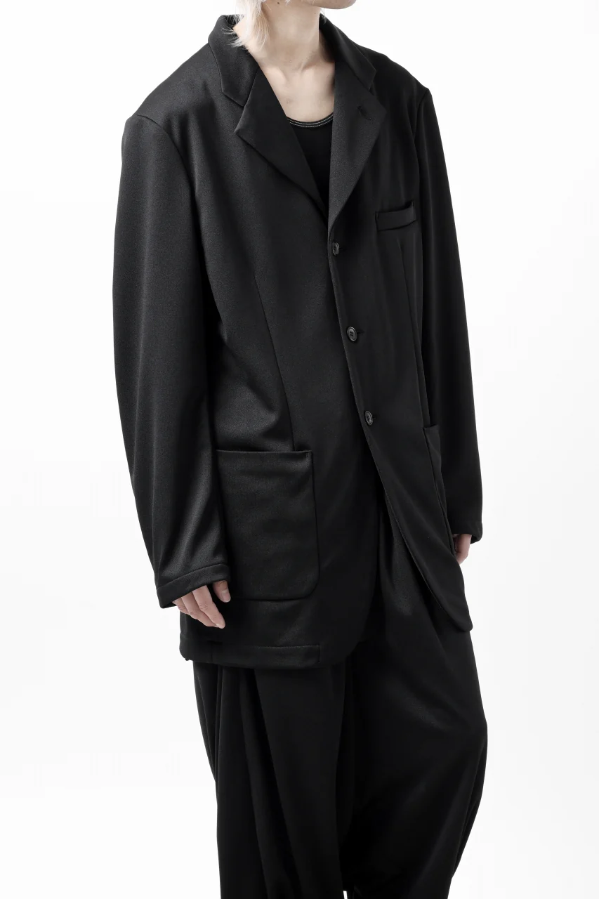 vital x DEFORMATER.® exclusive [SET-UP] TAILORED JACKET & WIDE TAPERED PANTS / GAUDI SMOOTH JERSEY (BLACK) - Image 50