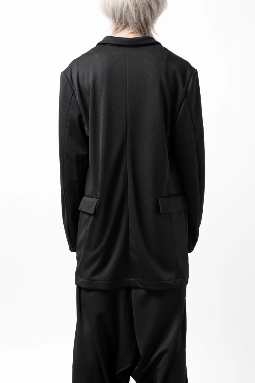 vital x DEFORMATER.® exclusive [SET-UP] TAILORED JACKET & WIDE TAPERED PANTS / GAUDI SMOOTH JERSEY (BLACK) - Image 51