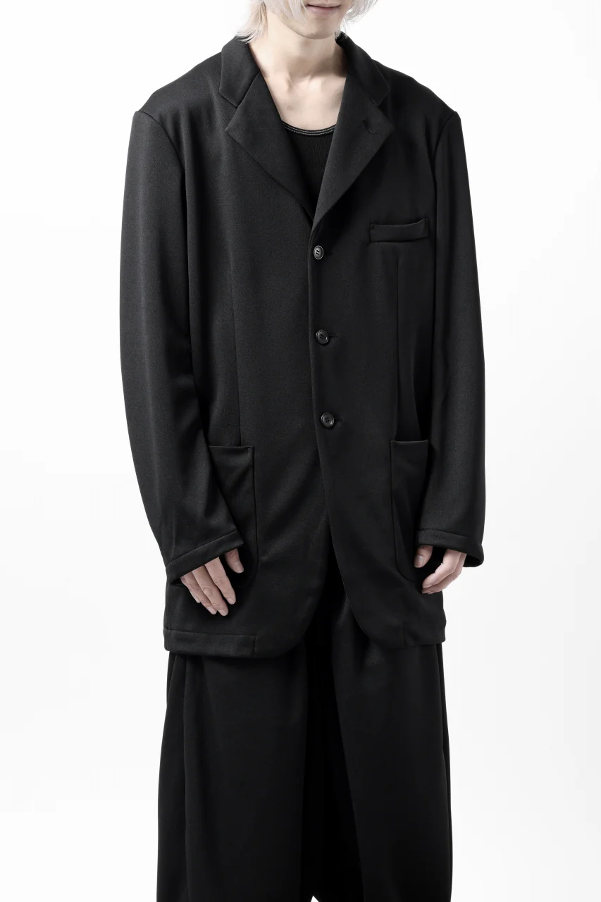 vital x DEFORMATER.® exclusive [SET-UP] TAILORED JACKET & WIDE TAPERED PANTS / GAUDI SMOOTH JERSEY (BLACK) - Image 52