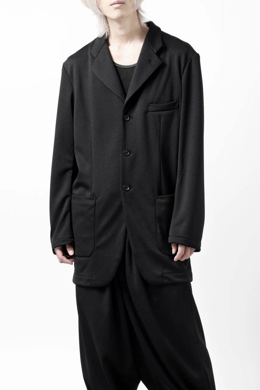 vital x DEFORMATER.® exclusive [SET-UP] TAILORED JACKET & WIDE TAPERED PANTS / GAUDI SMOOTH JERSEY (BLACK) - Image 54