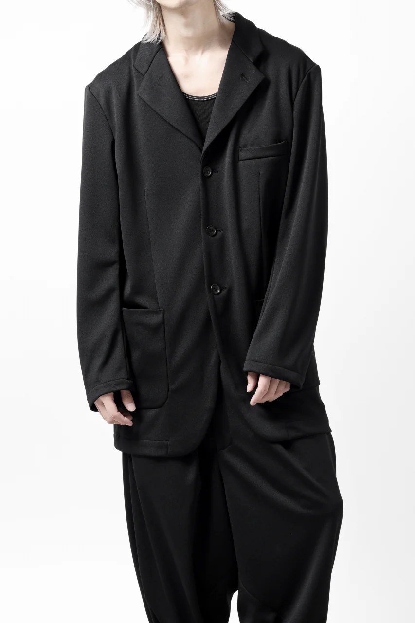 vital x DEFORMATER.® exclusive [SET-UP] TAILORED JACKET & WIDE TAPERED PANTS / GAUDI SMOOTH JERSEY (BLACK) - Image 56