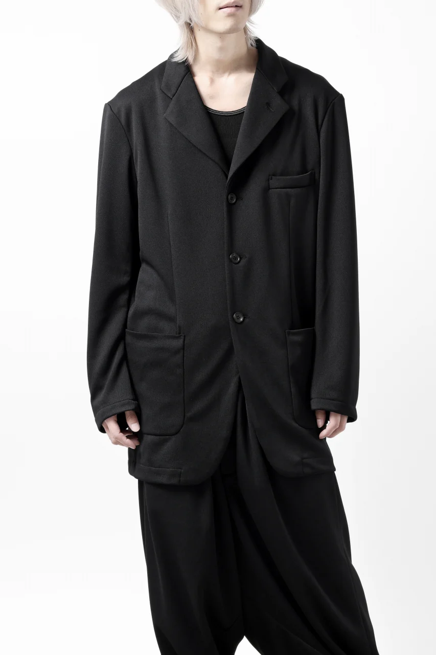 vital x DEFORMATER.® exclusive [SET-UP] TAILORED JACKET & WIDE TAPERED PANTS / GAUDI SMOOTH JERSEY (BLACK) - Image 58