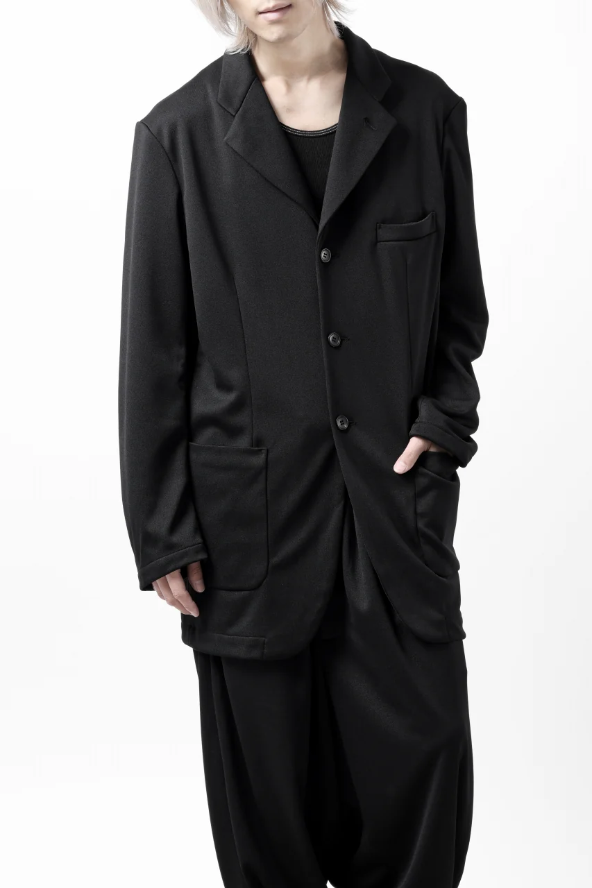 vital x DEFORMATER.® exclusive [SET-UP] TAILORED JACKET & WIDE TAPERED PANTS / GAUDI SMOOTH JERSEY (BLACK) - Image 59