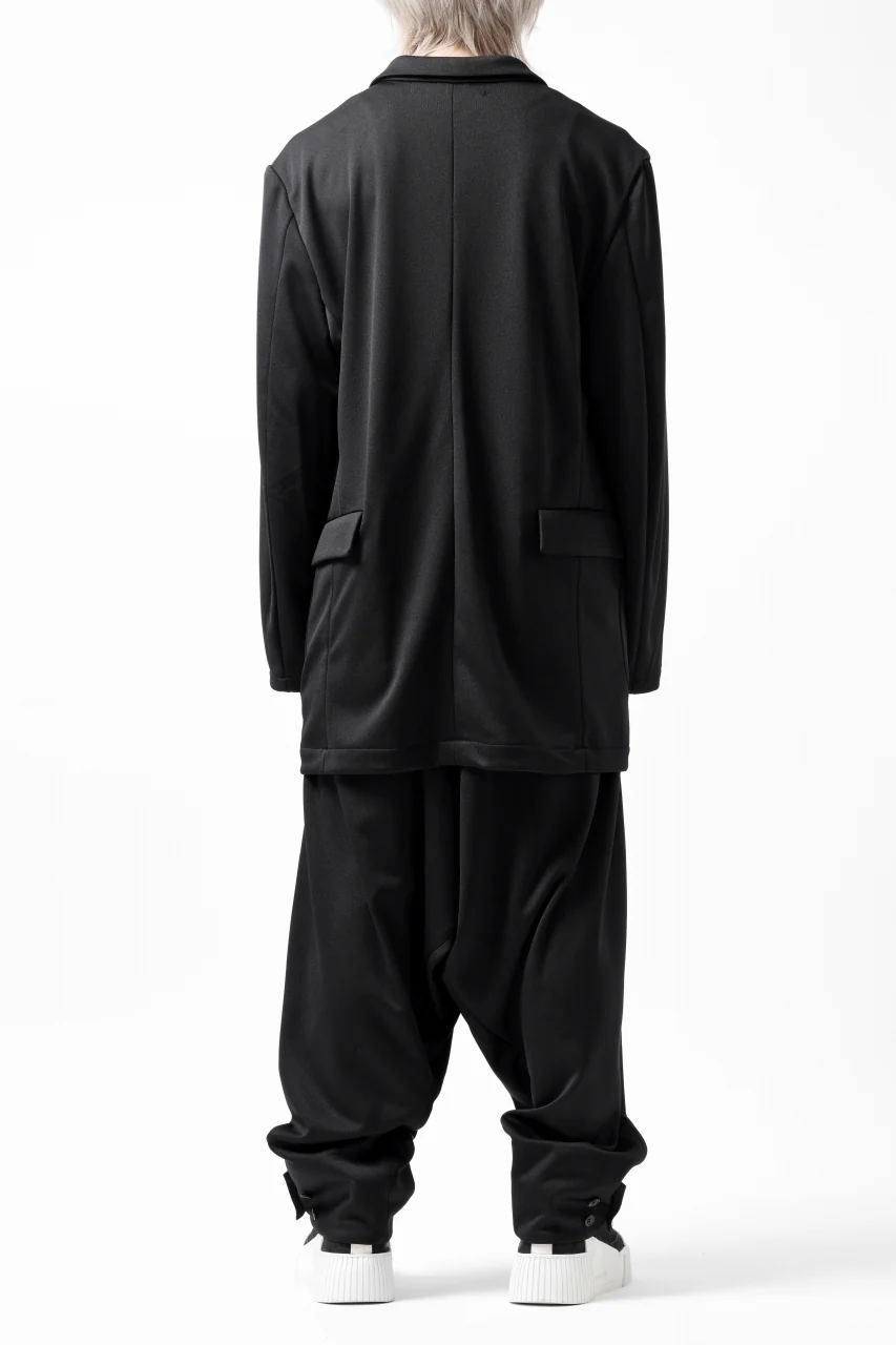 vital x DEFORMATER.® exclusive [SET-UP] TAILORED JACKET & WIDE TAPERED PANTS / GAUDI SMOOTH JERSEY (BLACK) - Image 6