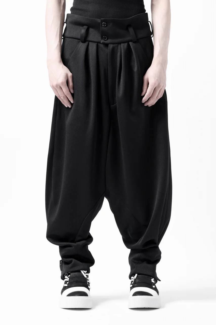 vital x DEFORMATER.® exclusive [SET-UP] TAILORED JACKET & WIDE TAPERED PANTS / GAUDI SMOOTH JERSEY (BLACK) - Image 61