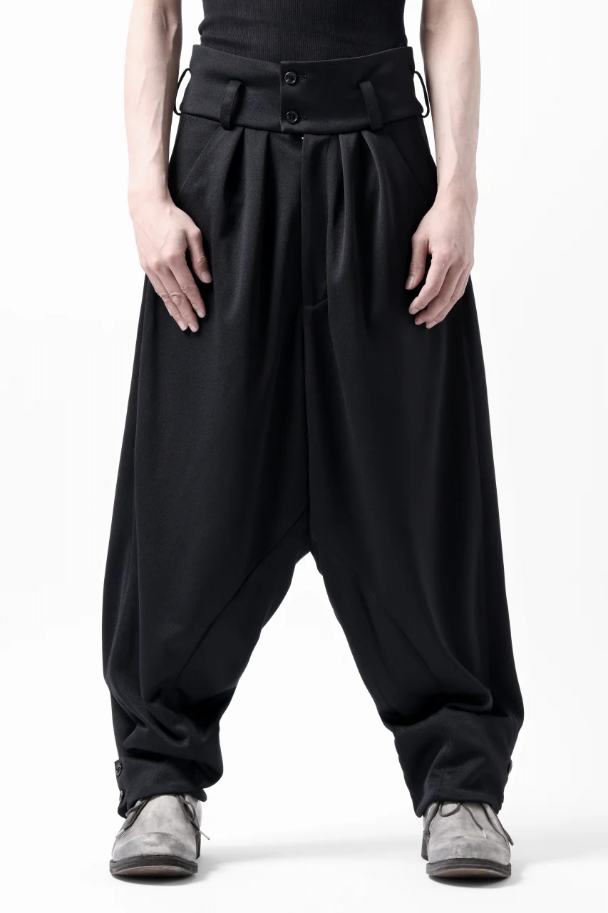 vital x DEFORMATER.® exclusive [SET-UP] TAILORED JACKET & WIDE TAPERED PANTS / GAUDI SMOOTH JERSEY (BLACK) - Image 69