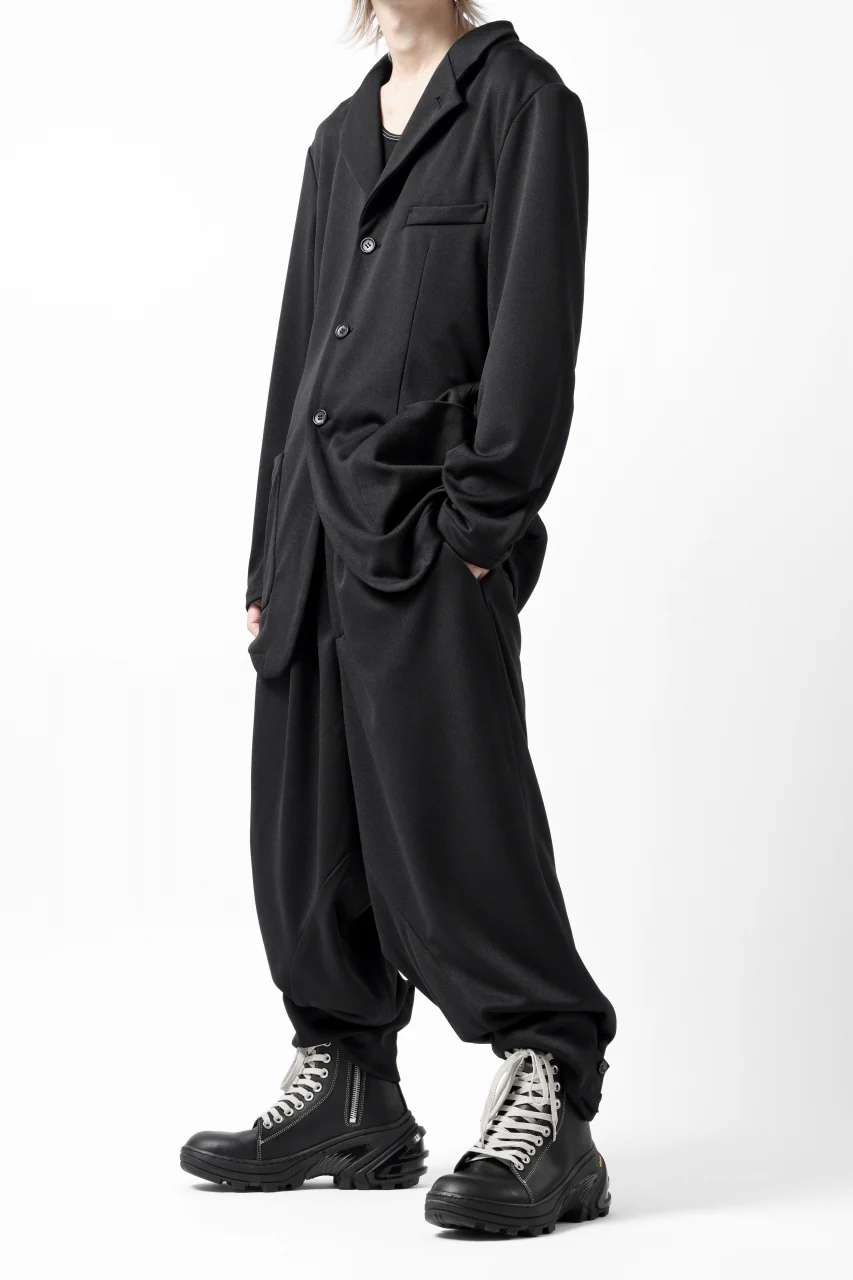 vital x DEFORMATER.® exclusive [SET-UP] TAILORED JACKET & WIDE TAPERED PANTS / GAUDI SMOOTH JERSEY (BLACK) - Image 8