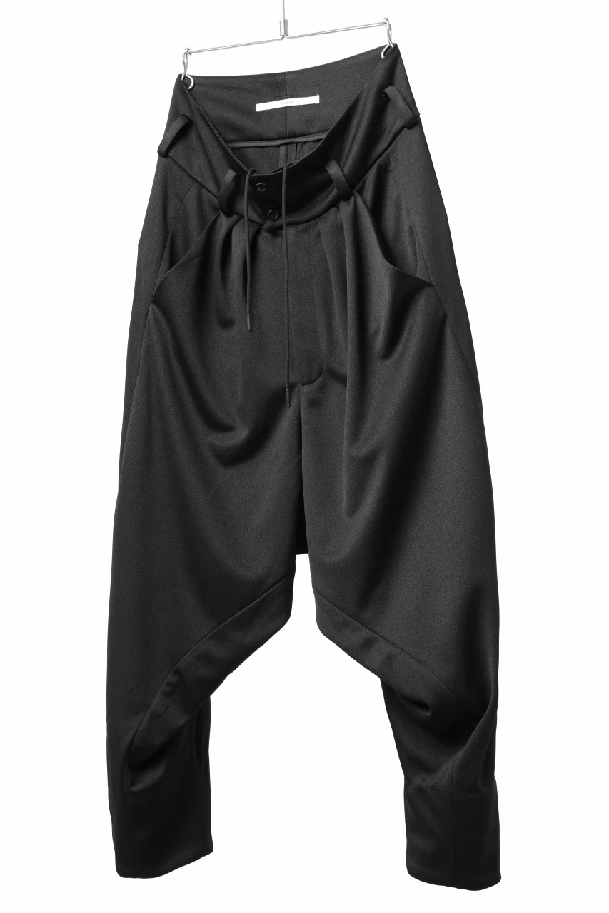 vital x DEFORMATER.® exclusive TAILOR WIDE TAPERED PANTS / GAUDI SMOOTH JERSEY (BLACK) - Image 10