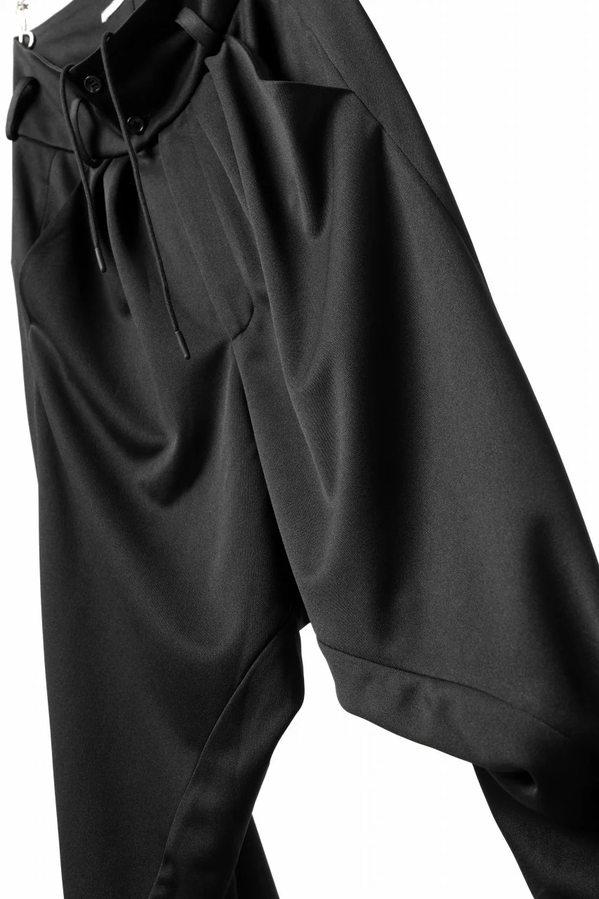 vital x DEFORMATER.® exclusive TAILOR WIDE TAPERED PANTS / GAUDI SMOOTH JERSEY (BLACK) - Image 17