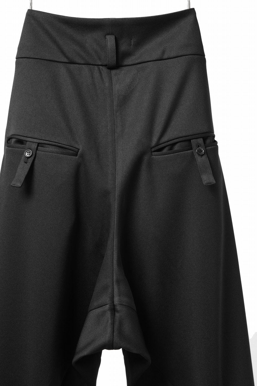 vital x DEFORMATER.® exclusive TAILOR WIDE TAPERED PANTS / GAUDI SMOOTH JERSEY (BLACK) - Image 20