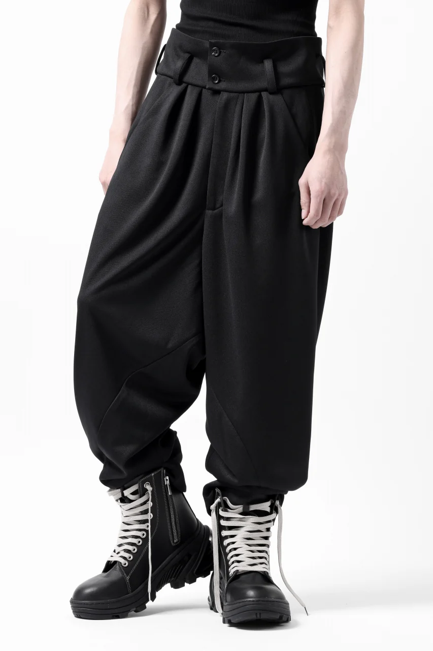 vital x DEFORMATER.® exclusive TAILOR WIDE TAPERED PANTS / GAUDI SMOOTH JERSEY (BLACK) - Image 29