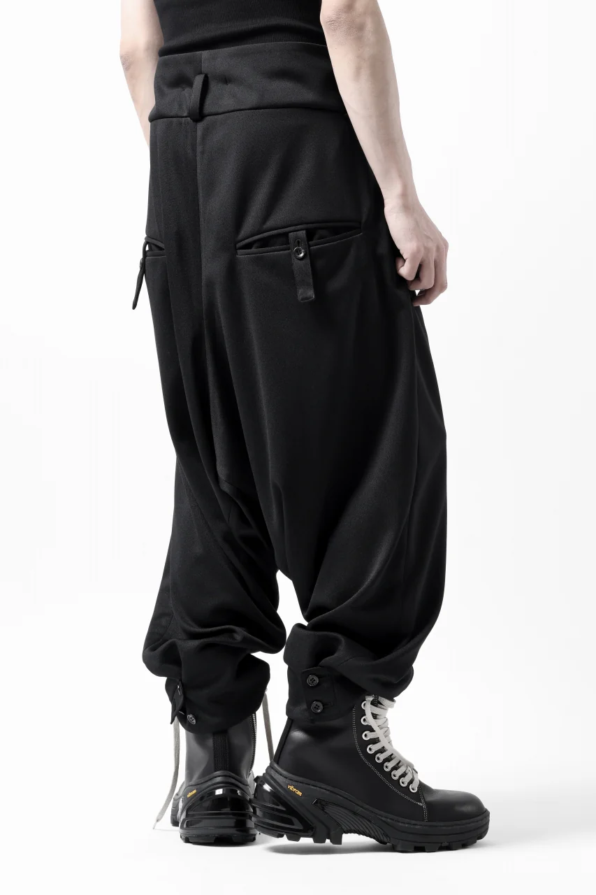 vital x DEFORMATER.® exclusive TAILOR WIDE TAPERED PANTS / GAUDI SMOOTH JERSEY (BLACK) - Image 30