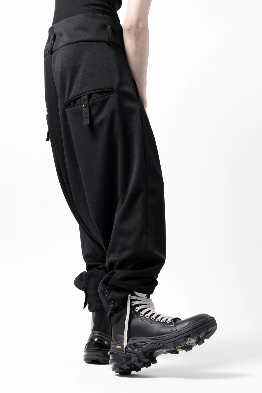 vital x DEFORMATER.® exclusive TAILOR WIDE TAPERED PANTS / GAUDI SMOOTH JERSEY (BLACK) - Image 32