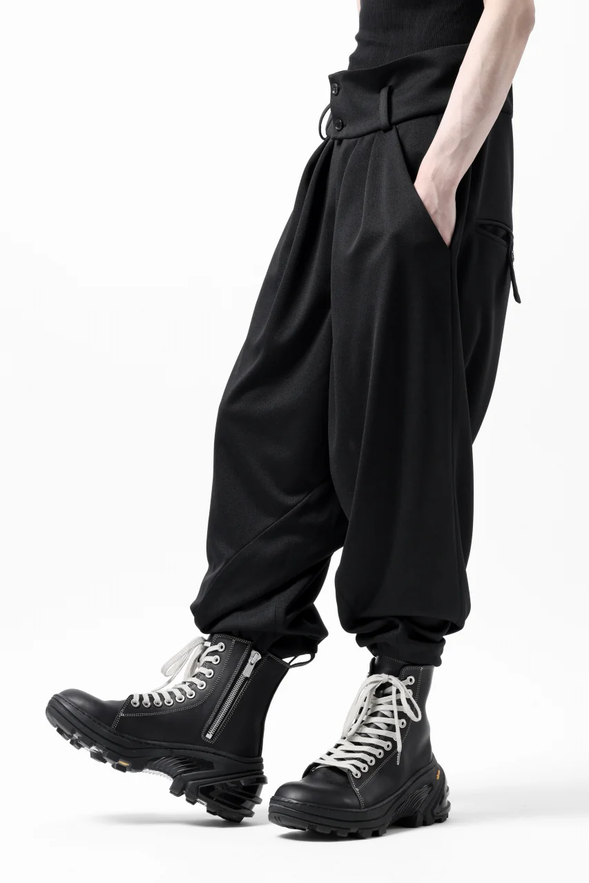 vital x DEFORMATER.® exclusive TAILOR WIDE TAPERED PANTS / GAUDI SMOOTH JERSEY (BLACK) - Image 35