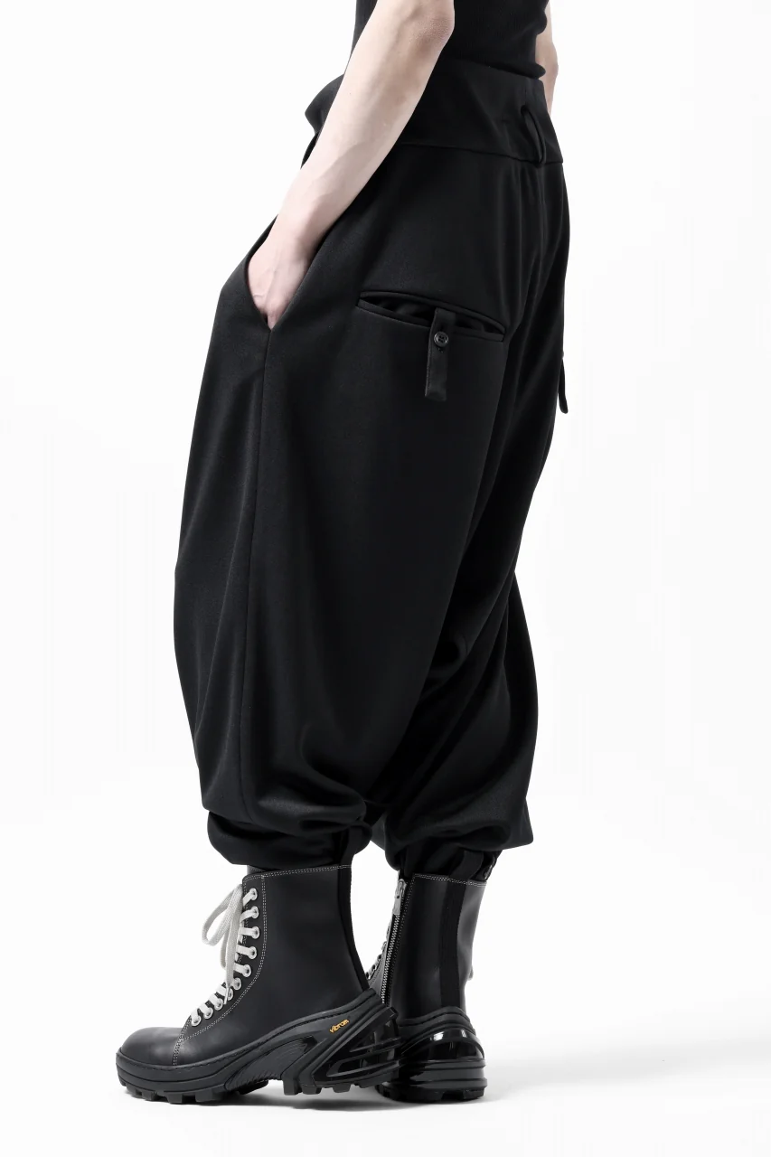 vital x DEFORMATER.® exclusive TAILOR WIDE TAPERED PANTS / GAUDI SMOOTH JERSEY (BLACK) - Image 36