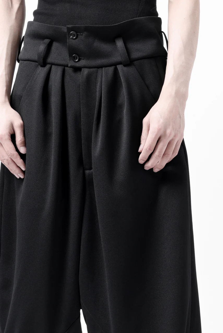 vital x DEFORMATER.® exclusive TAILOR WIDE TAPERED PANTS / GAUDI SMOOTH JERSEY (BLACK) - Image 37