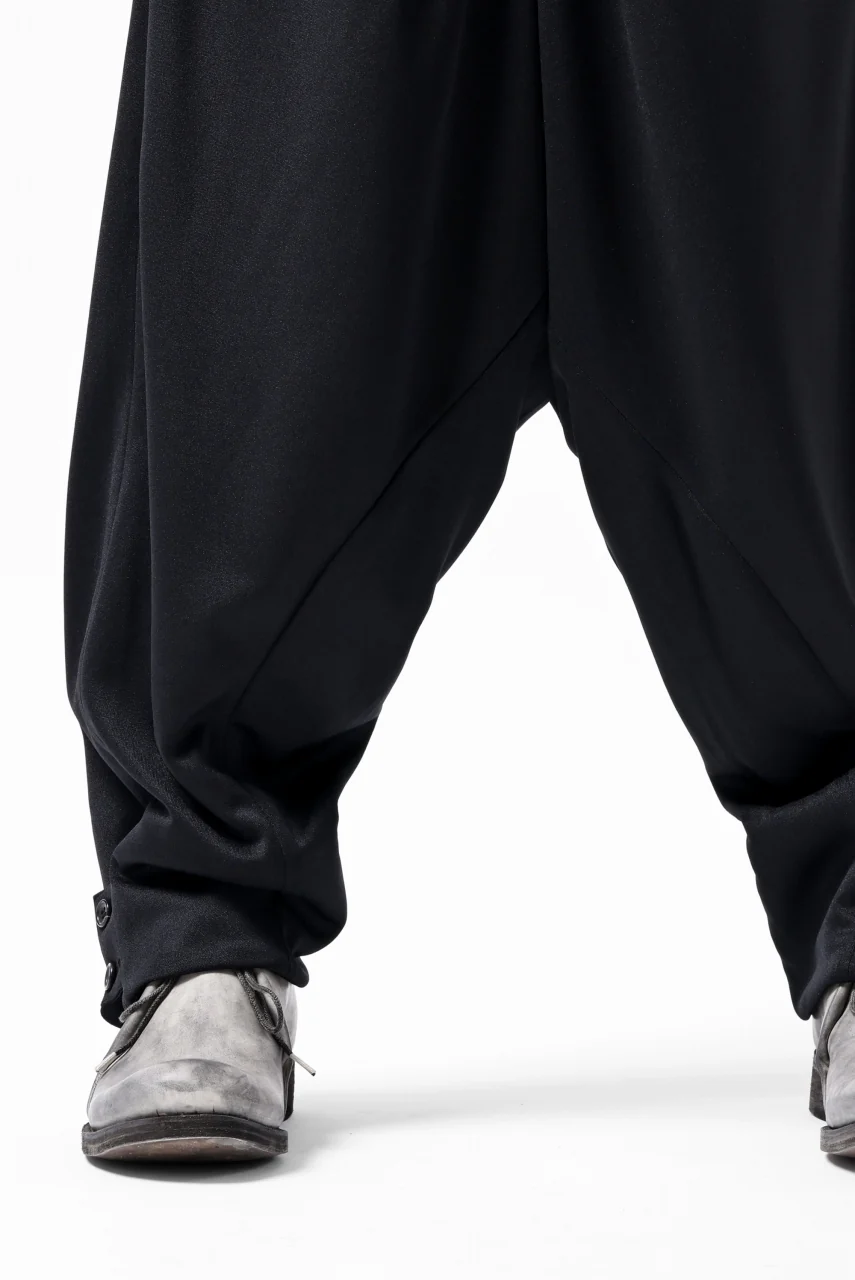 vital x DEFORMATER.® exclusive TAILOR WIDE TAPERED PANTS / GAUDI SMOOTH JERSEY (BLACK) - Image 38