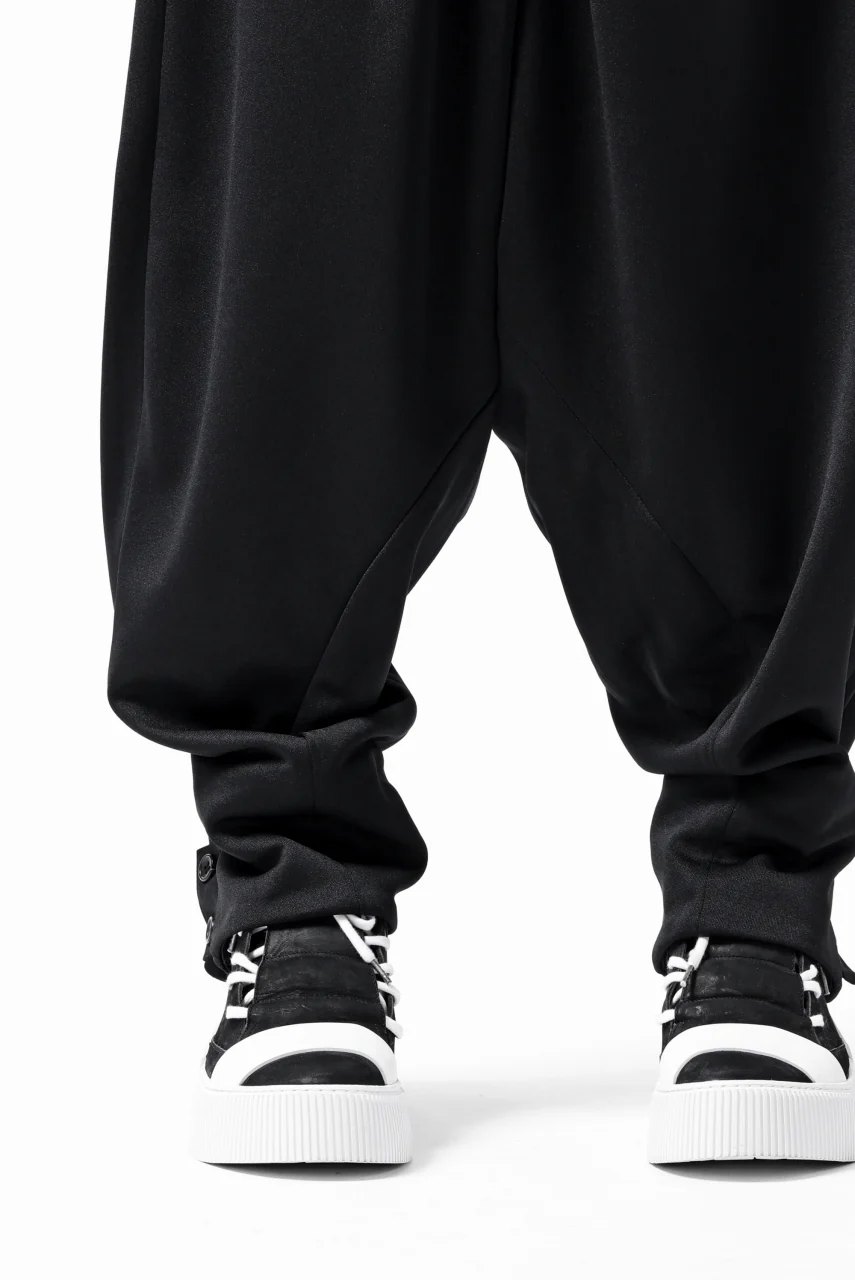 vital x DEFORMATER.® exclusive TAILOR WIDE TAPERED PANTS / GAUDI SMOOTH JERSEY (BLACK) - Image 39