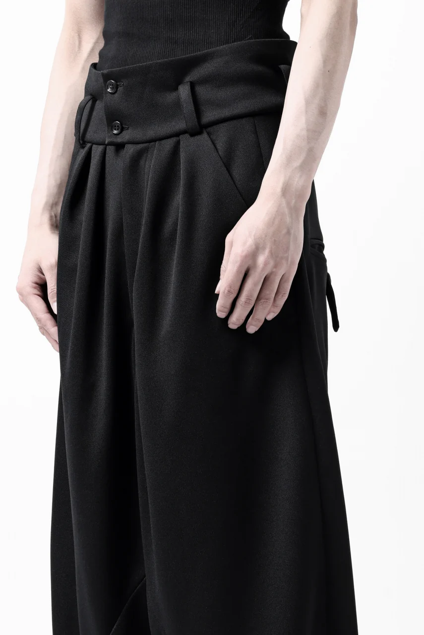 vital x DEFORMATER.® exclusive TAILOR WIDE TAPERED PANTS / GAUDI SMOOTH JERSEY (BLACK) - Image 40
