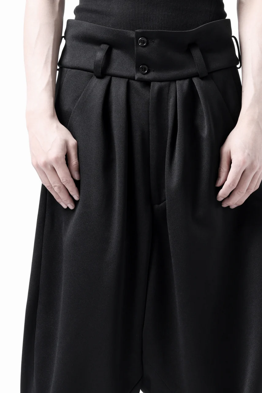 vital x DEFORMATER.® exclusive TAILOR WIDE TAPERED PANTS / GAUDI SMOOTH JERSEY (BLACK) - Image 41