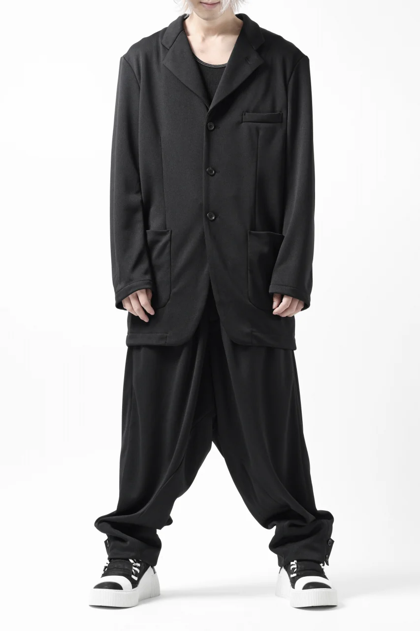 vital x DEFORMATER.® exclusive TAILOR WIDE TAPERED PANTS / GAUDI SMOOTH JERSEY (BLACK) - Image 43