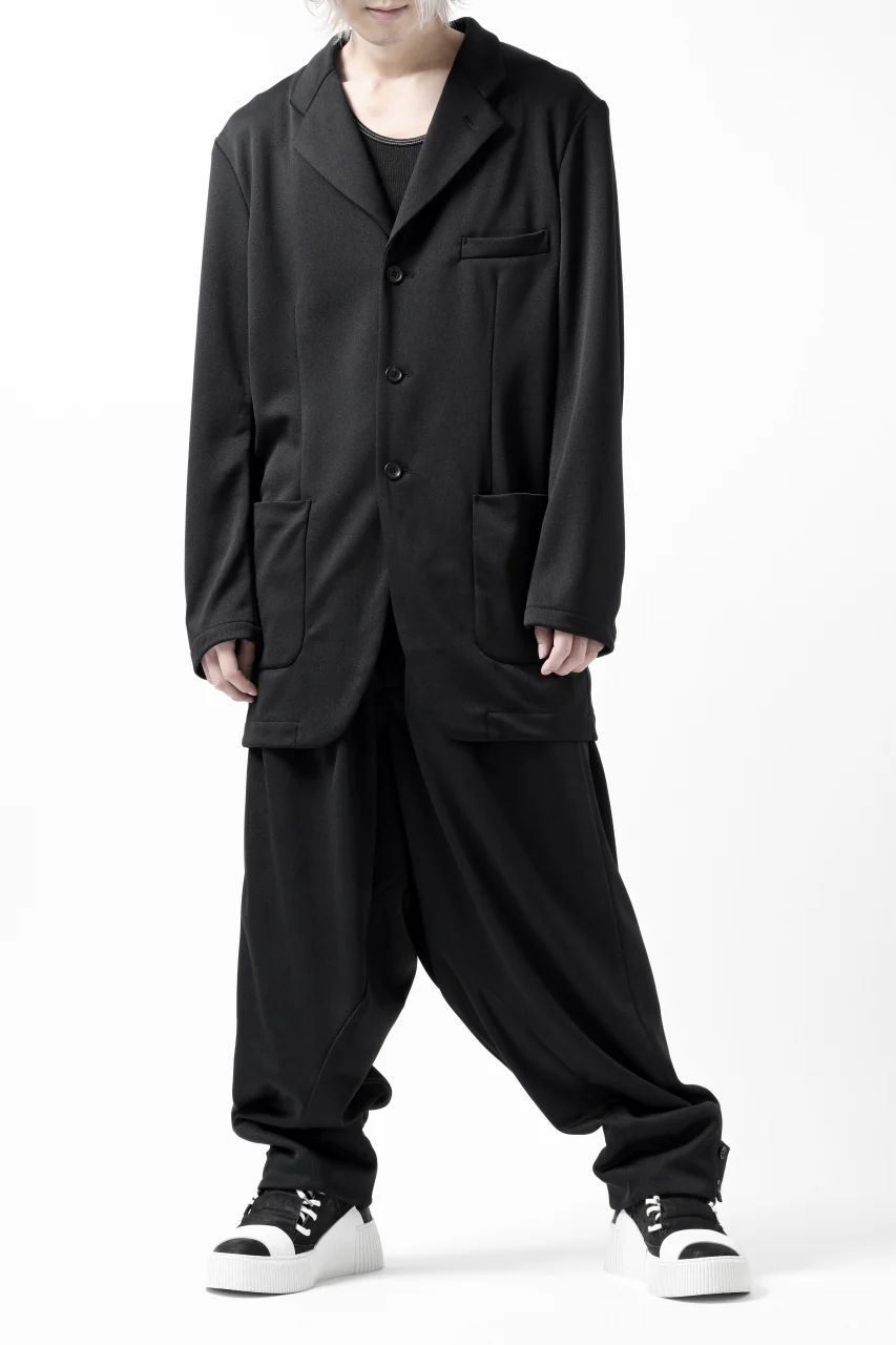 vital x DEFORMATER.® exclusive TAILOR WIDE TAPERED PANTS / GAUDI SMOOTH JERSEY (BLACK) - Image 46