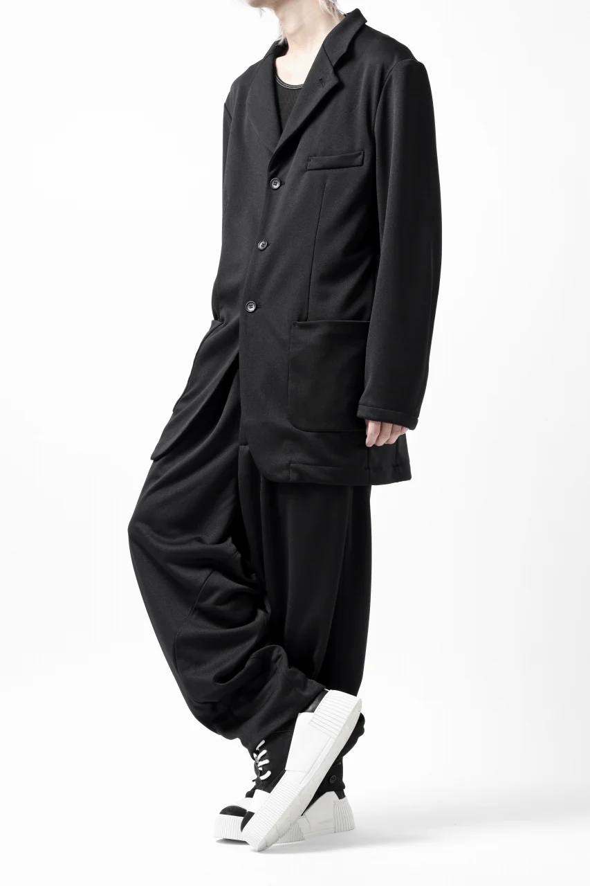 vital x DEFORMATER.® exclusive TAILOR WIDE TAPERED PANTS / GAUDI SMOOTH JERSEY (BLACK) - Image 49