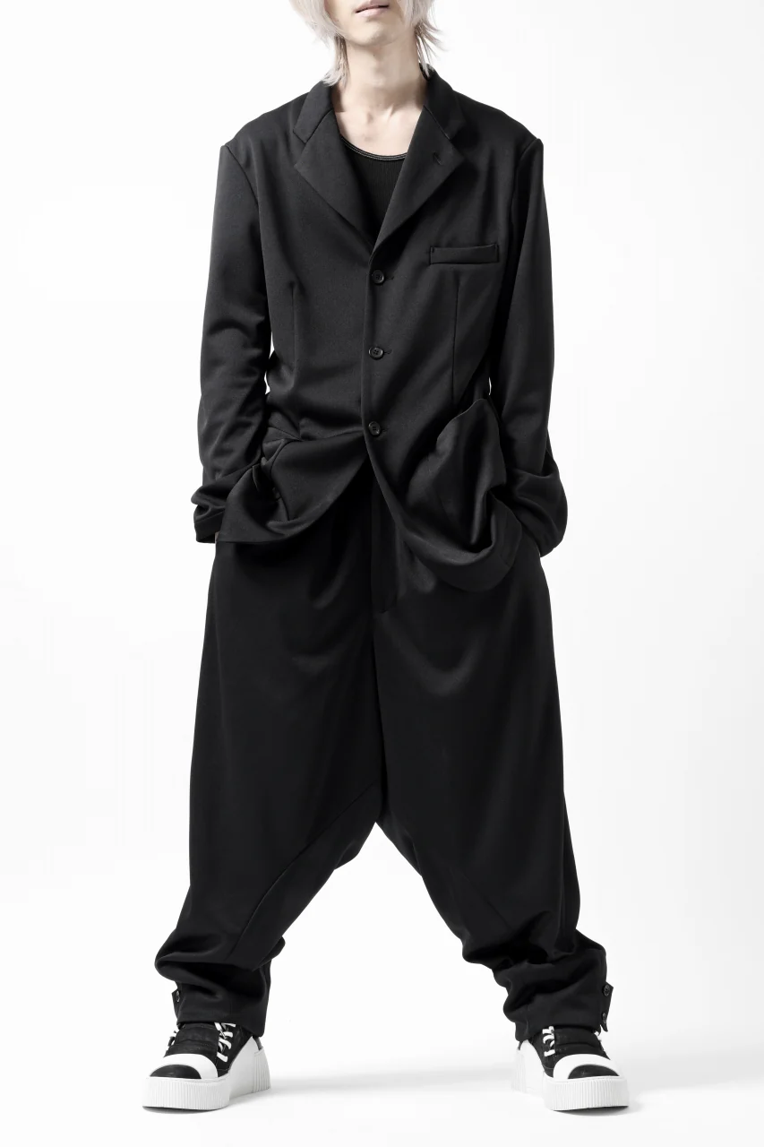 vital x DEFORMATER.® exclusive TAILOR WIDE TAPERED PANTS / GAUDI SMOOTH JERSEY (BLACK) - Image 50