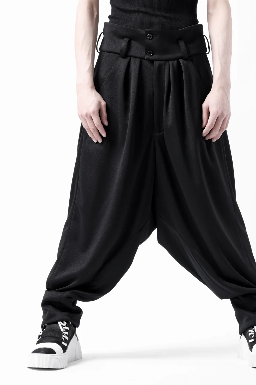 vital x DEFORMATER.® exclusive TAILOR WIDE TAPERED PANTS / GAUDI SMOOTH JERSEY (BLACK) - Image 6