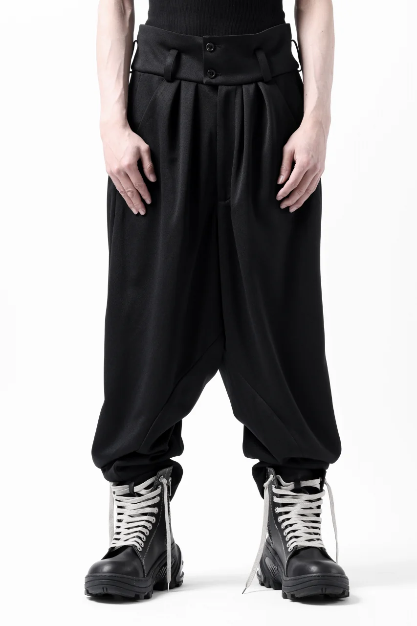 vital x DEFORMATER.® exclusive TAILOR WIDE TAPERED PANTS / GAUDI SMOOTH JERSEY (BLACK) - Image 8