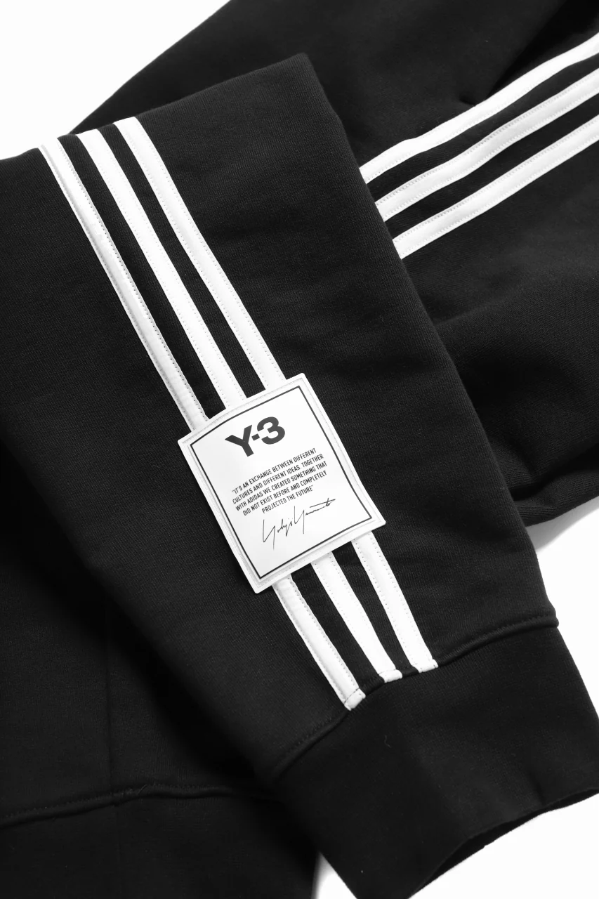 Y-3 Yohji Yamamoto 3-STP CUFF PANTS / FRENCH TERRY (BLACK) - Image 11