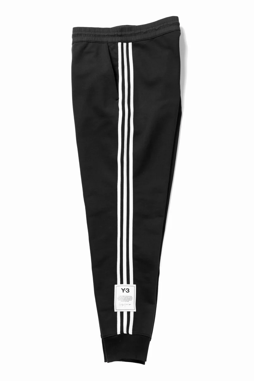 Y-3 Yohji Yamamoto 3-STP CUFF PANTS / FRENCH TERRY (BLACK) - Image 4