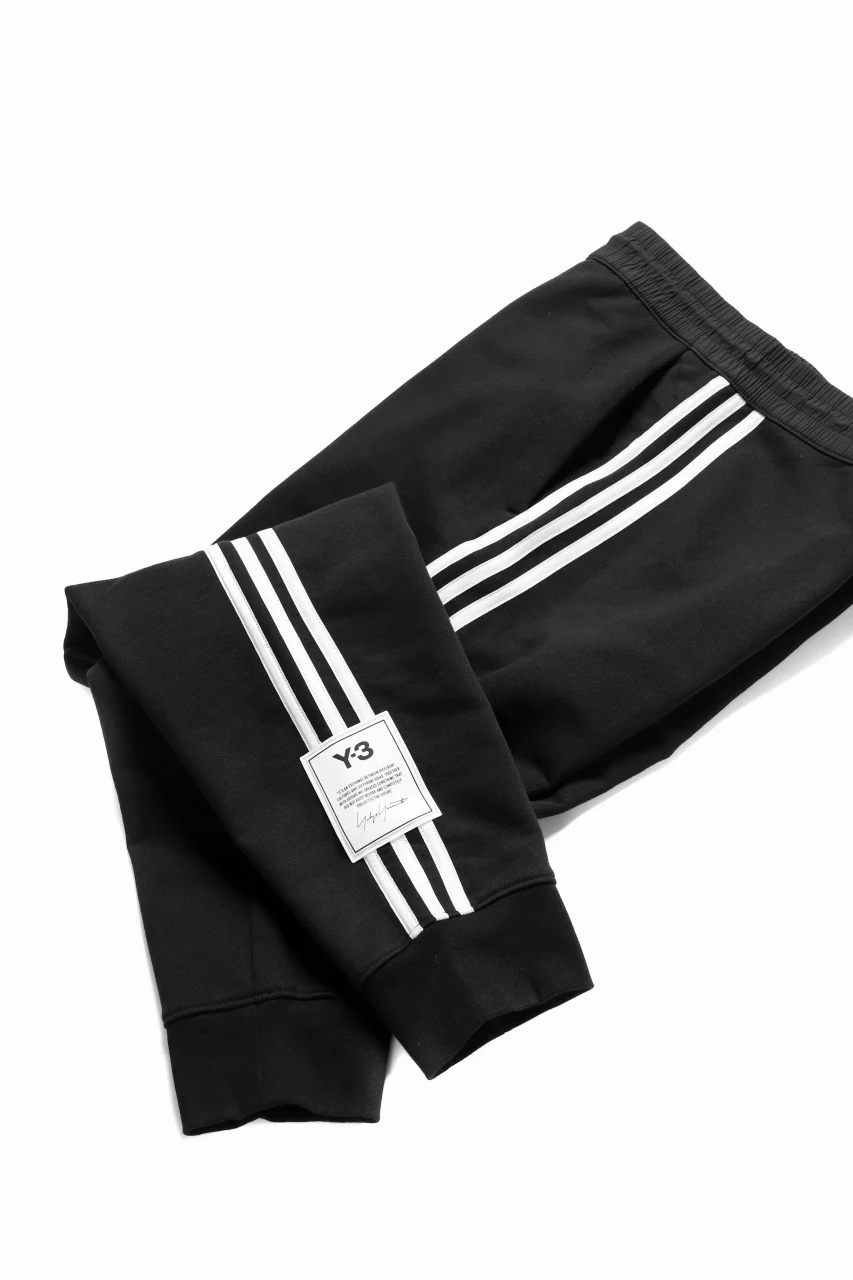 Y-3 Yohji Yamamoto 3-STP CUFF PANTS / FRENCH TERRY (BLACK) - Image 8