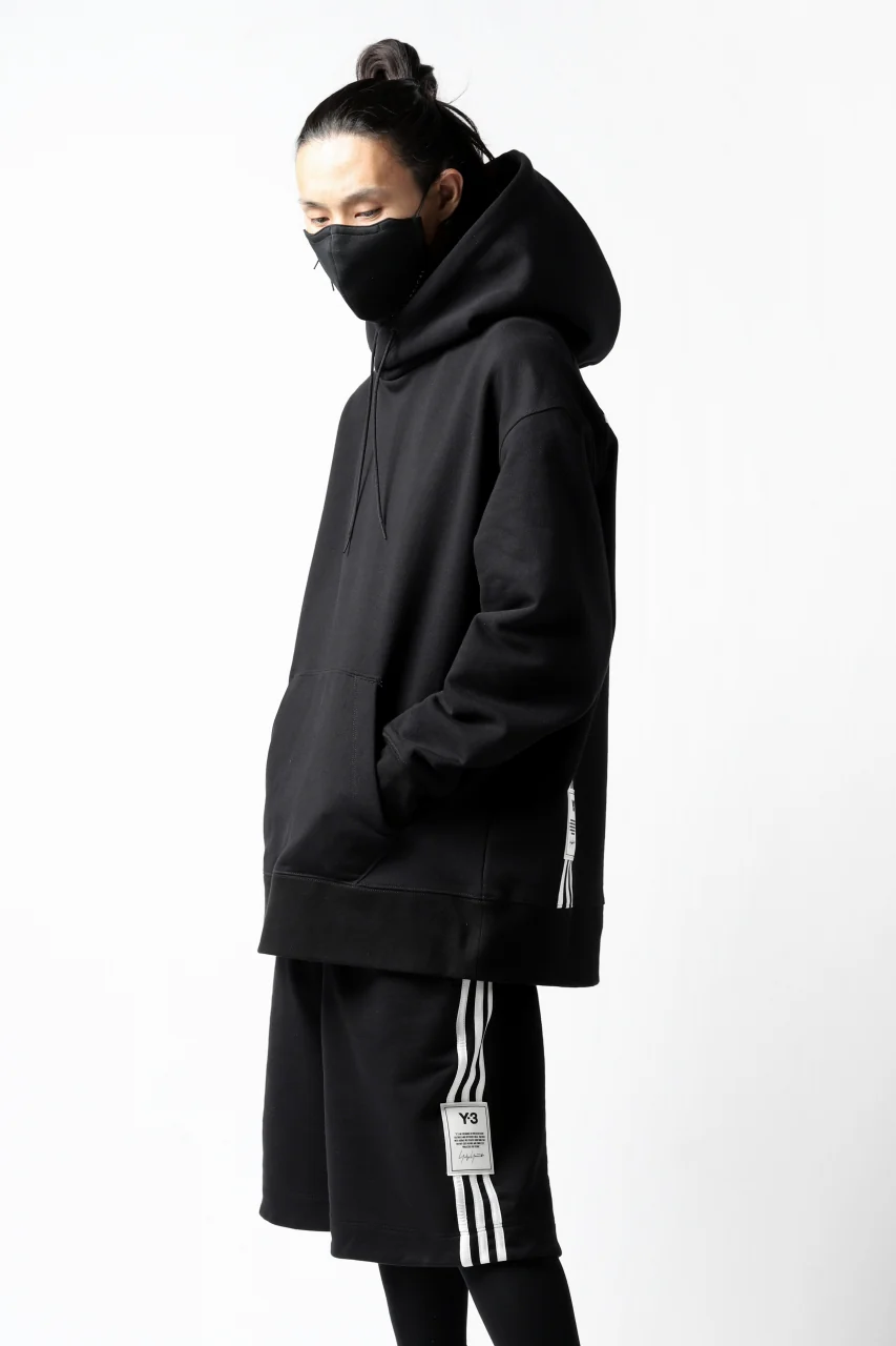 Y-3 Yohji Yamamoto 3-STP HOODIE PARKA / FRENCH TERRY (BLACK) - Image 5
