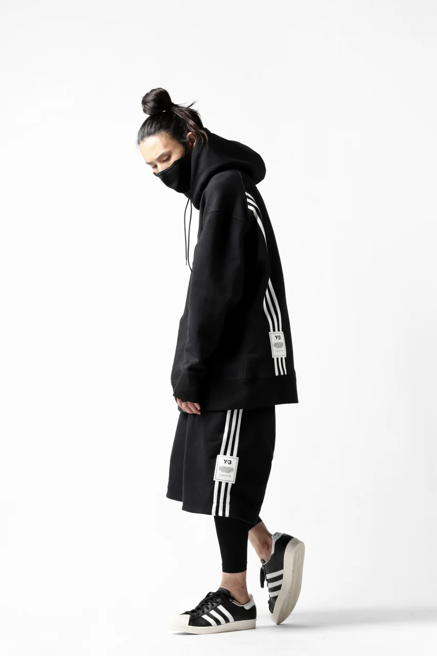Y-3 Yohji Yamamoto 3-STP HOODIE PARKA / FRENCH TERRY (BLACK) - Image 8