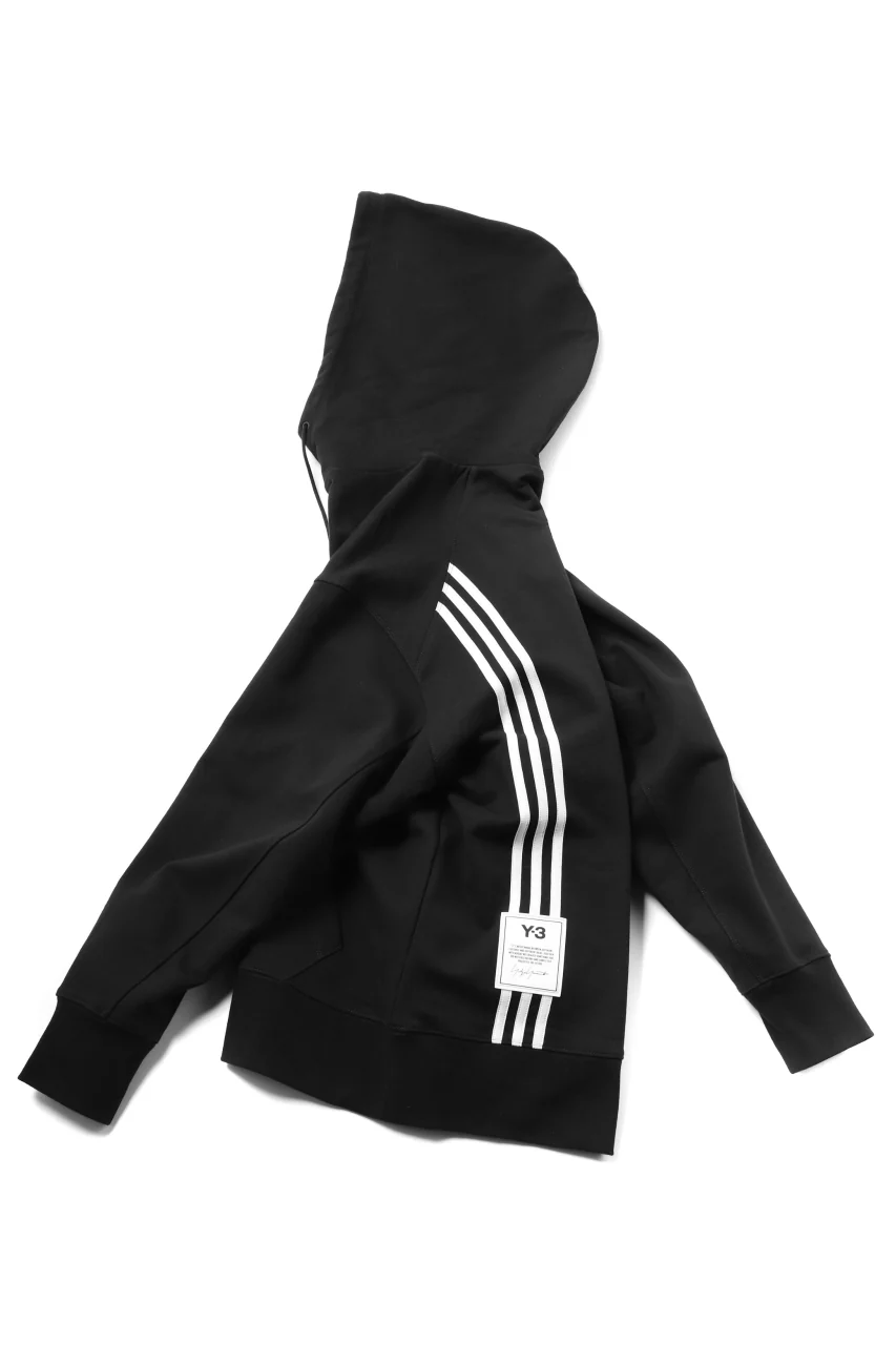 Y-3 Yohji Yamamoto 3-STP HOODIE PARKA / FRENCH TERRY (BLACK) - Image 9