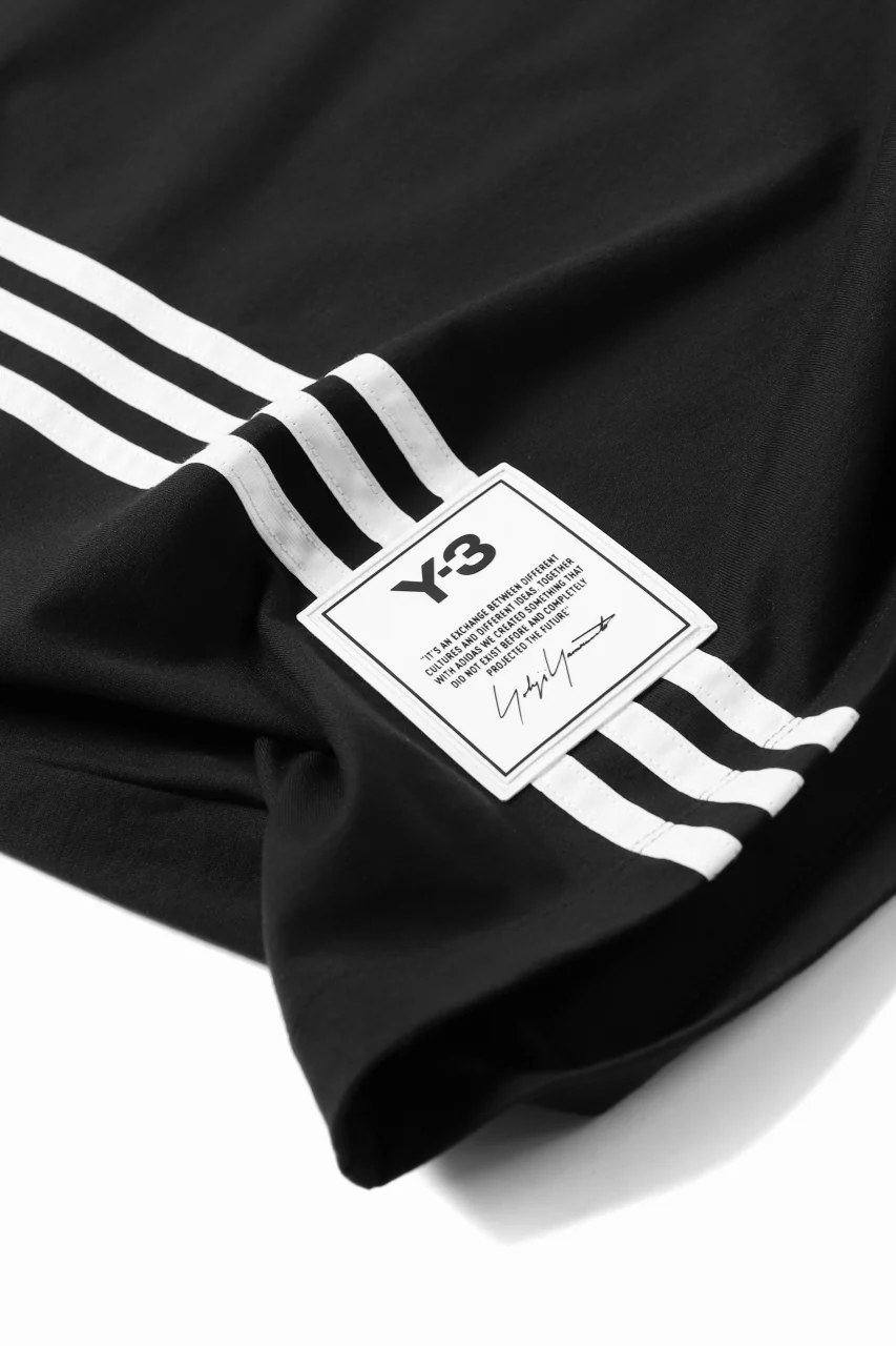 Y-3 Yohji Yamamoto 3-STP SHORT SLEEVE TEE / COTTON JERSEY (BLACK) - Image 17