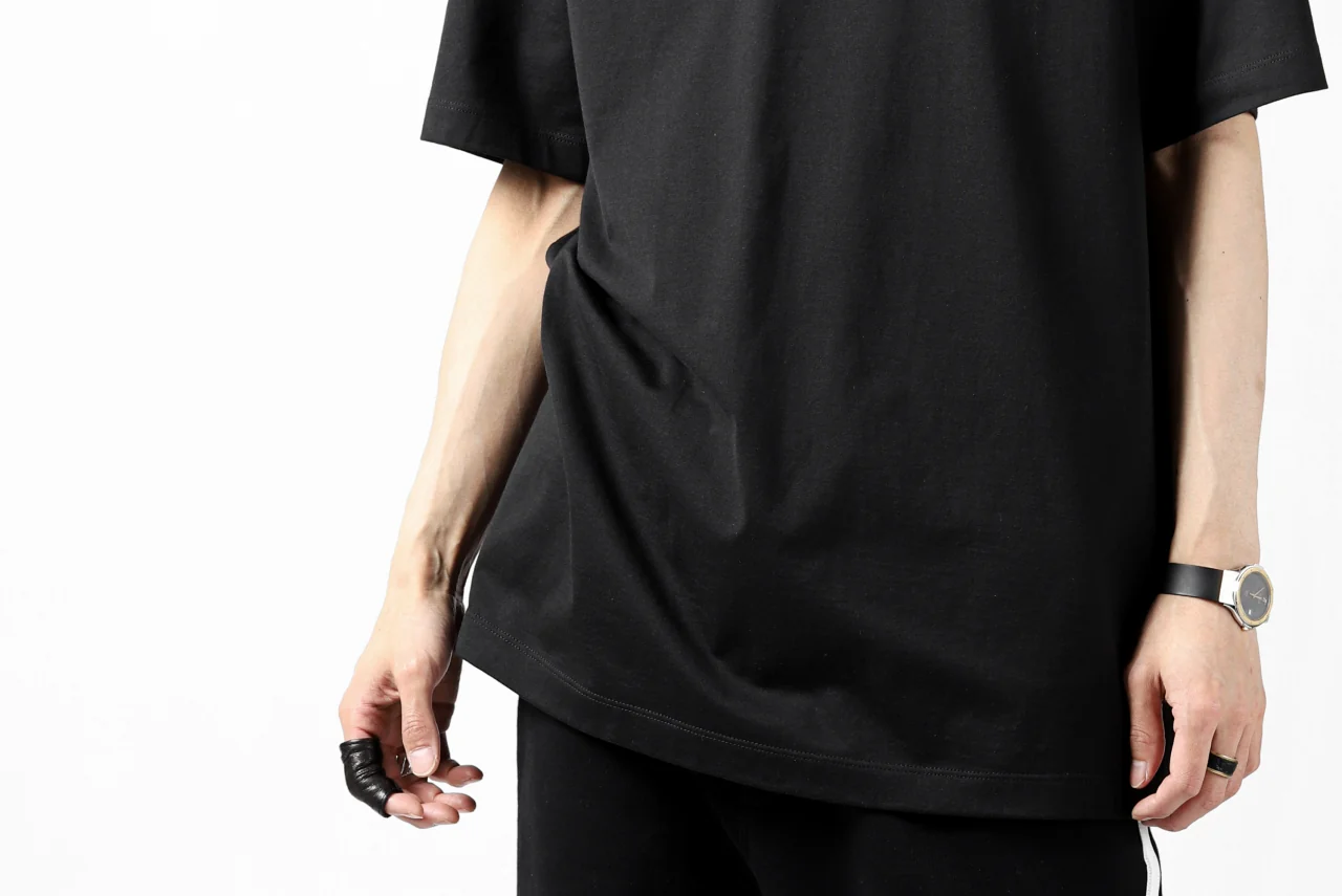 Y-3 Yohji Yamamoto 3-STP SHORT SLEEVE TEE / COTTON JERSEY (BLACK) - Image 30